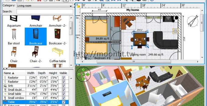 室內設計軟體免費下載 Sweethome 3D