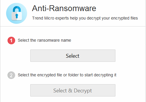 Trend Micro Ransomware File Decryptor