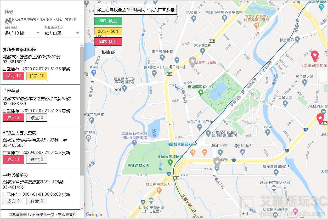 買口罩藥局查詢 - 口罩供需資訊平台